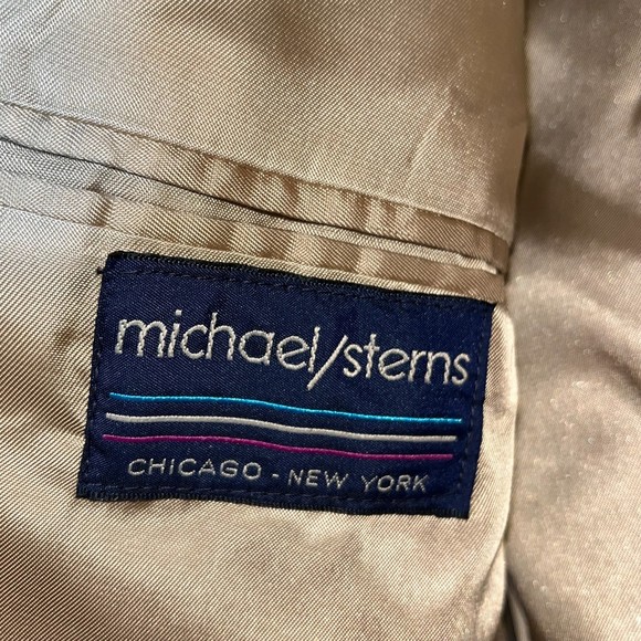 Vintage Michael/Sterns Camel Blazer Jacket Wooden Button Sport Coat Men's 43 - Picture 3 of 8